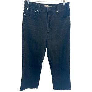 J.Crew straight leg, black denim jeans, size 30 tall